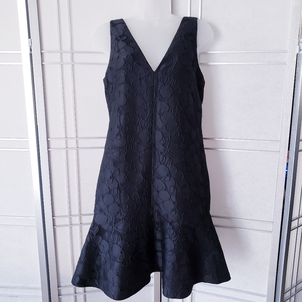💙J.Crew NEW! black floral design dress 🤍Size 4 - Picture 6 of 16